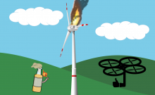 Brandanschlag auf eine Windkraftanlage